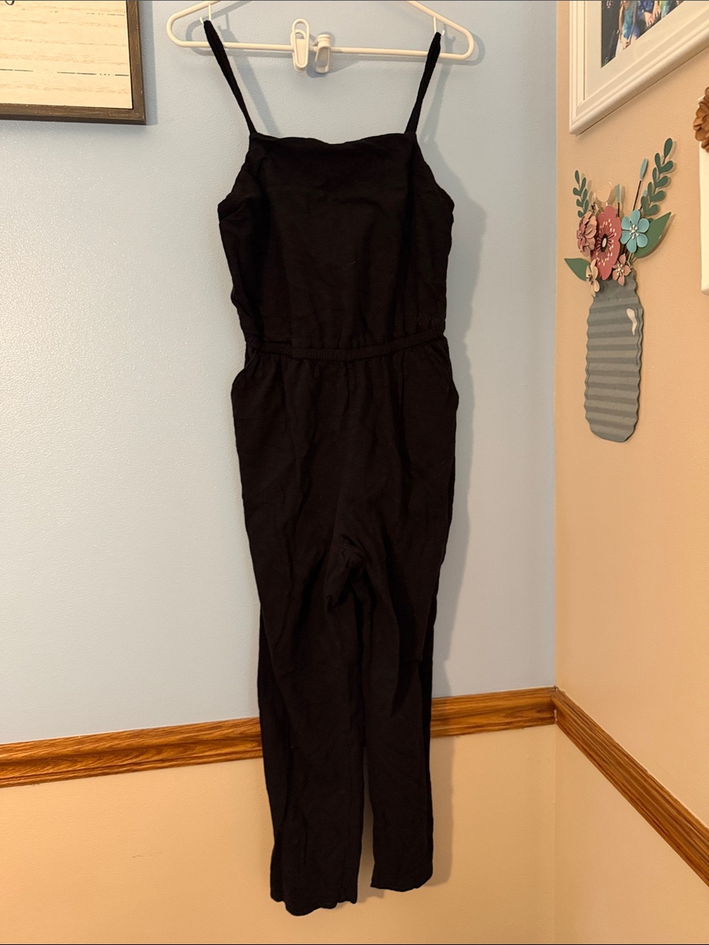 Old Navy Classic Black Spaghetti-Strap Jumpsuit Size Small